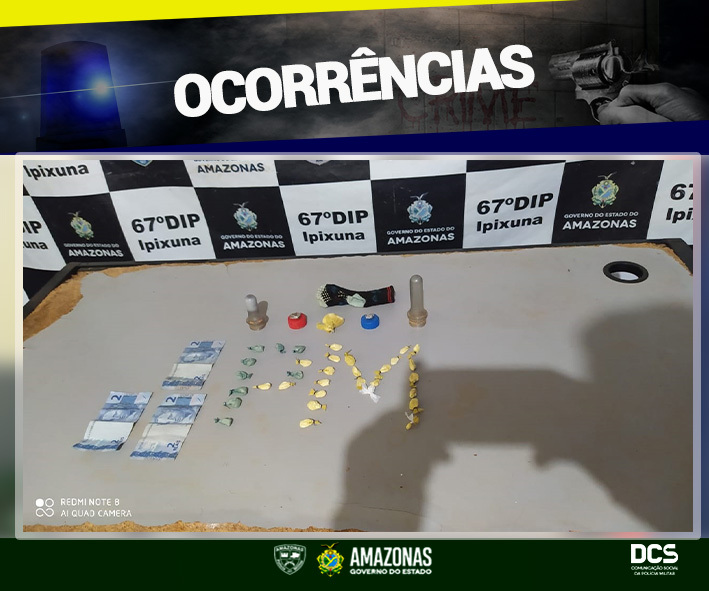 PMAM prende dois por tráfico de drogas, em Ipixuna