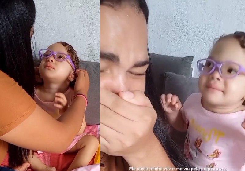 Menina autista ganha óculos de doação e alegria ao enxergar pela 1º vez emociona