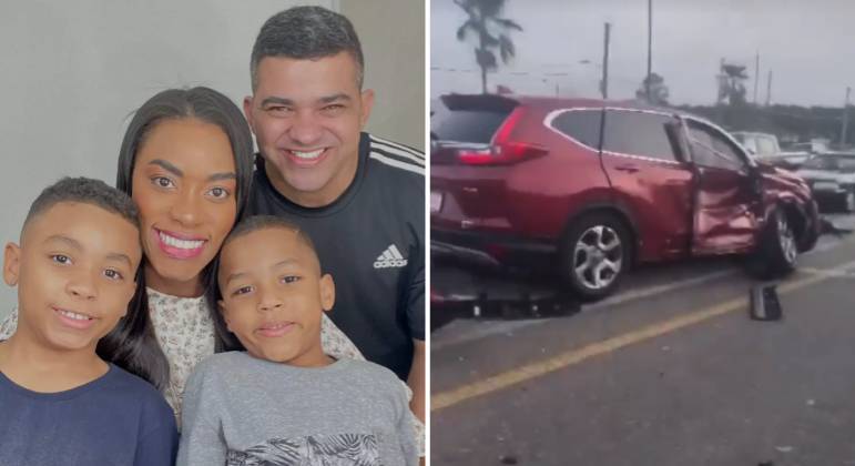 Cantora gospel Elaine Martins escapa de acidente grave de carro com o marido e os filhos nos EUA