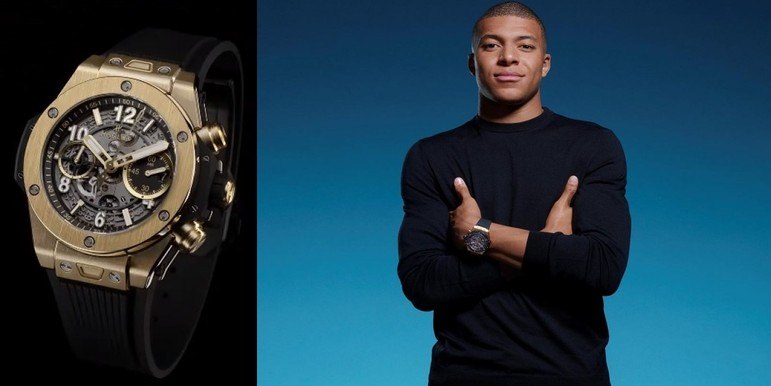 Novo jogador mais bem pago do mundo, Mbappé ostenta relógio de ouro avaliado em R$ 270 mil 