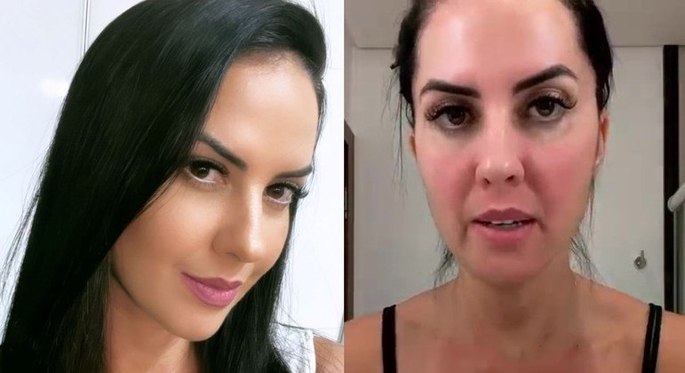 Graciele Lacerda mostra rosto com e sem maquiagem: 'Bora começar a desmontar
