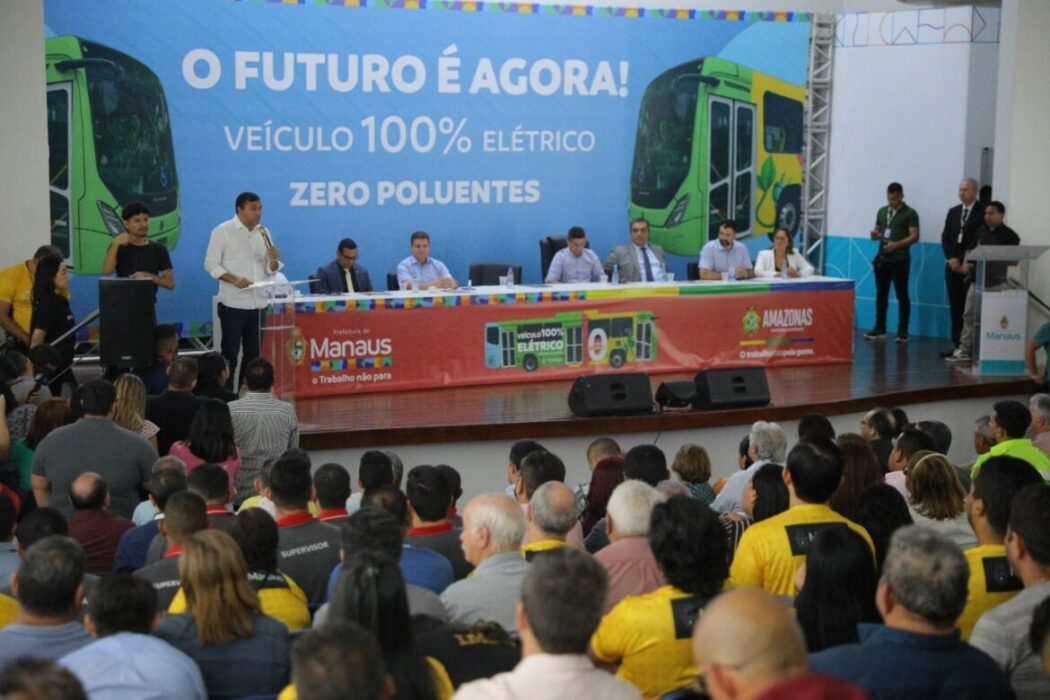 Wilson Lima anuncia repasse de R$ 34,9 milhões para a Prefeitura de Manaus adquirir 12 ônibus elétricos