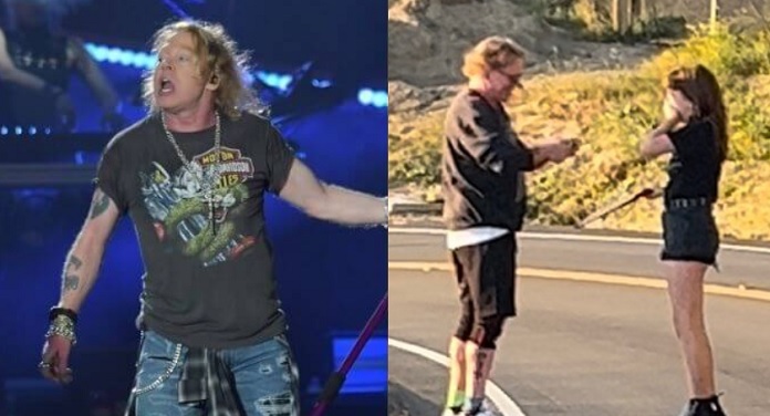 Superfã do Guns N’ Roses encontra Axl Rose na rua e ganha abraço do ídolo