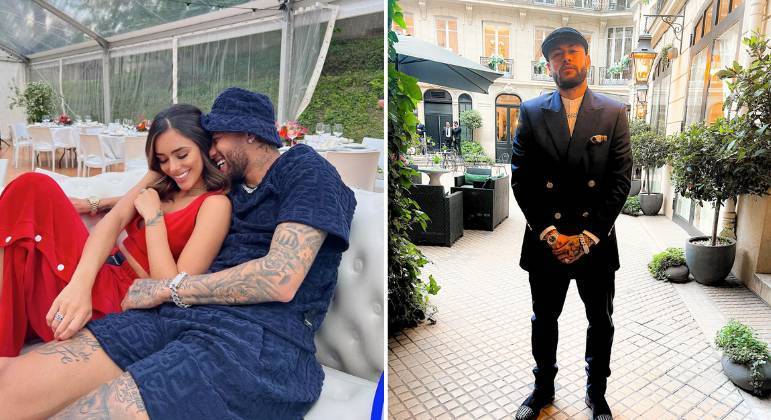 Neymar esbanja elegância para evento em Paris e ganha elogio da namorada
