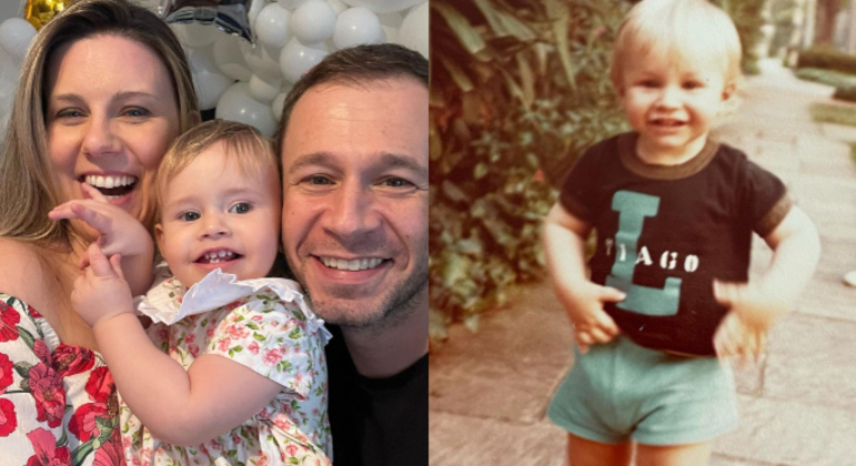 Tiago Leifert e filha chocam com semelhança: 'Nove meses para sair a xerox do pai