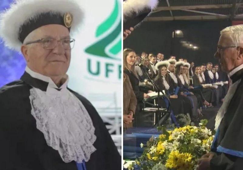 Agricultor realiza sonho e se forma em Agronomia aos 74 anos no RS