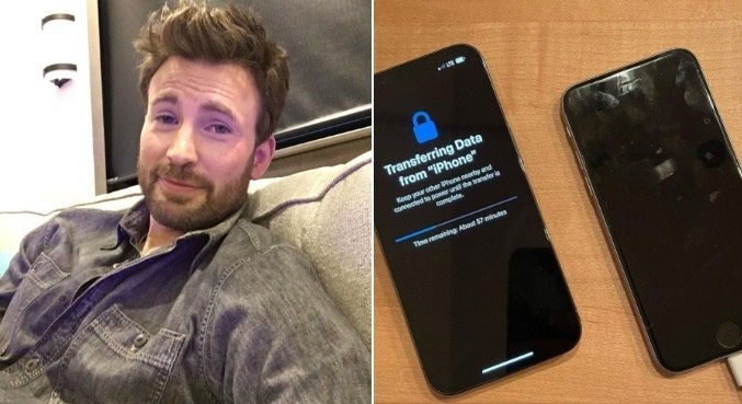 Chris Evans finalmente aposenta modelo antigo de celular que virou piada entre fãs: 'Descanse em paz'