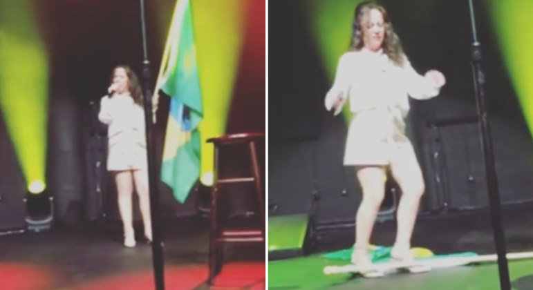 Bebel Gilberto pisa na bandeira do Brasil em show: 'Acham que estou orgulhosa de ser brasileira ou não?'