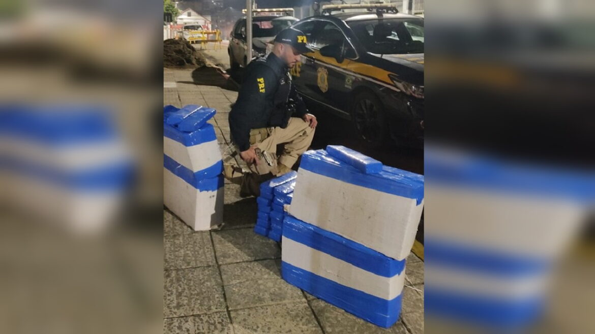 Motorista foge de blitz e acaba preso com 116kg de maconha