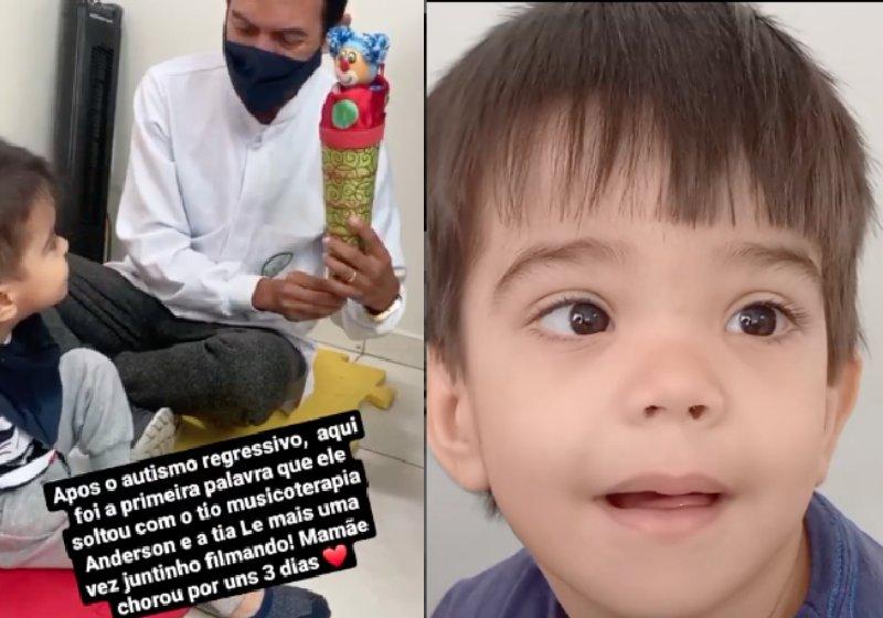 Menino autista fala pela 1ª vez em musicoterapia e mãe chora de alegria