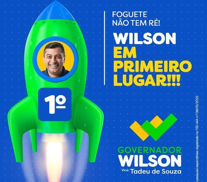 Wilson Lima está seis pontos à frente de Amazonino na briga pelo Governo do Amazonas, aponta pesquisa espontânea