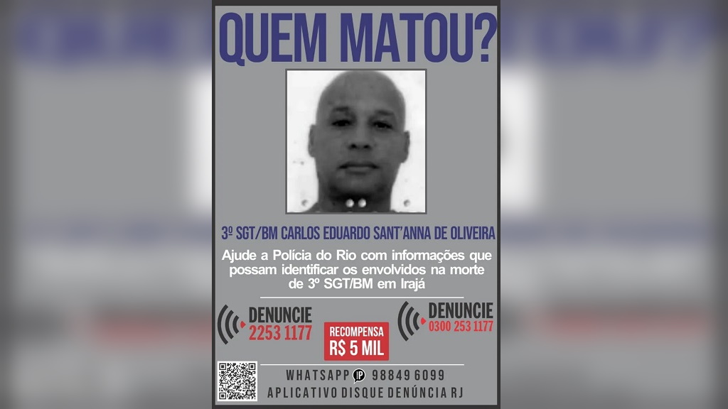 Polícia pede informações para encontrar autores de latrocínio contra Bombeiro