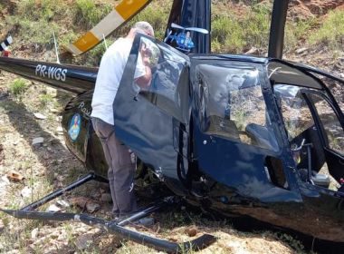 Helicóptero com deputado federal e candidato cai no interior da Bahia