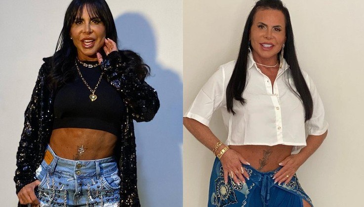 Rainha do cropped e do jeans: Gretchen aposta em looks casuais e extravagantes