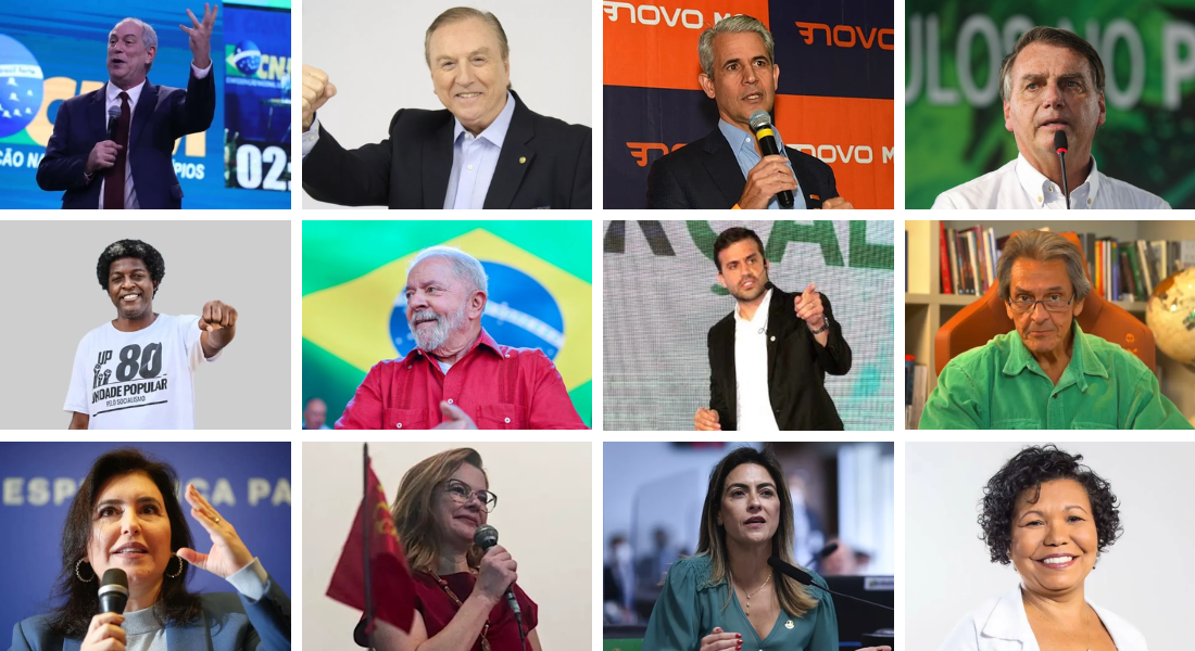 Agenda dos candidatos à Presidência do Brasil para esta segunda (18)