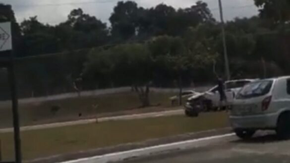 Militar causa acidente após ‘racha’ na avenida do Turismo