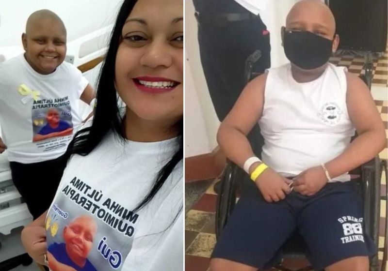 Menino de 10 vence câncer raro em 4 partes do corpo e toca o ‘sino da vitória’