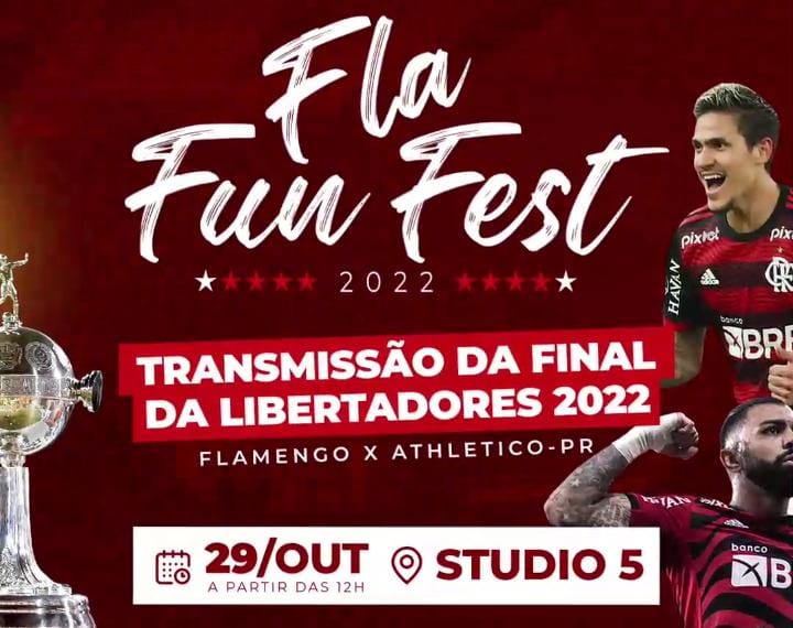 FLA FUN FEST: Raça Rubro Negra se reunirá no Studio 5 para assistir final da Libertadores