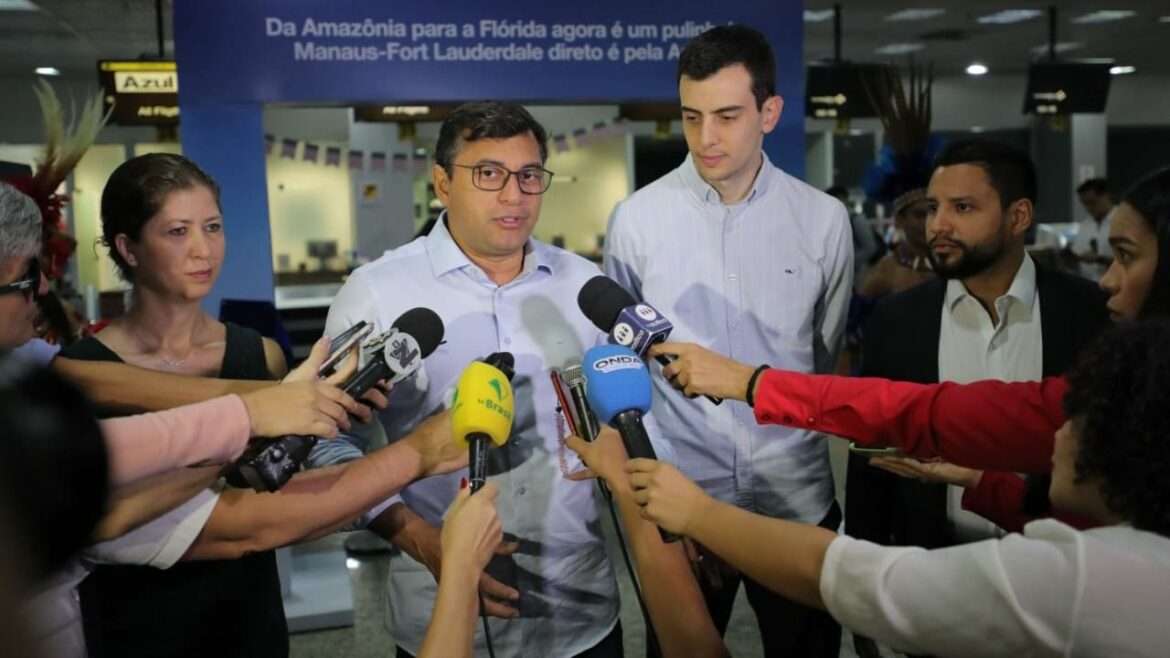 Wilson Lima destaca turismo do Amazonas em inauguração do voo de Manaus- Flórida ( EUA)