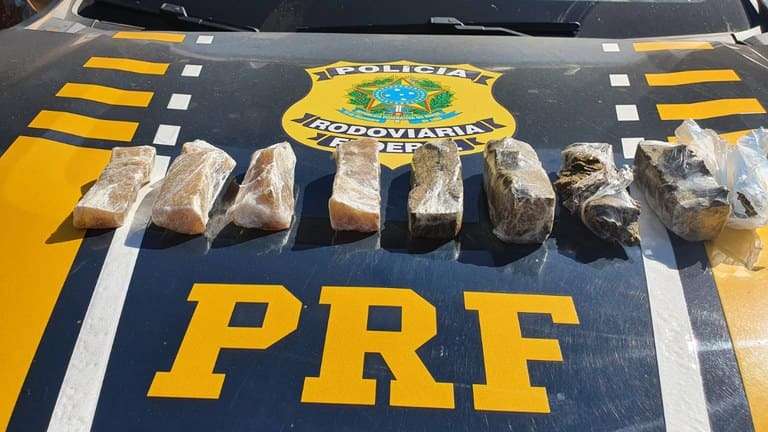 PRF apreende mais de 16 quilos de cocaína e maconha, na BR-364 em Porto Velho