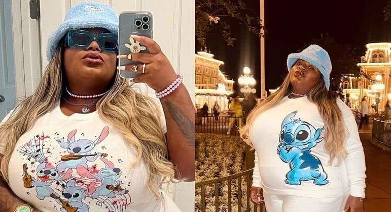 Jojo Todynho exibe looks de viagem à Disney após gastar mais de R$ 2,5 mil só com produtos do Stitch