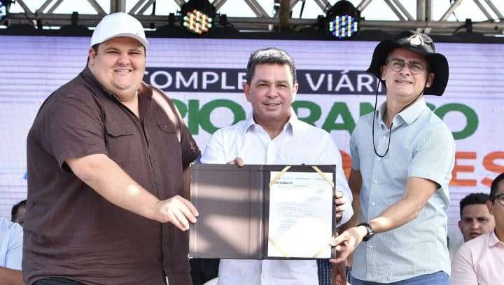 Prefeito David Almeida e vice-governador Tadeu de Souza destacam avanços na infraestrutura viária com construção de viaduto na avenida das Torres