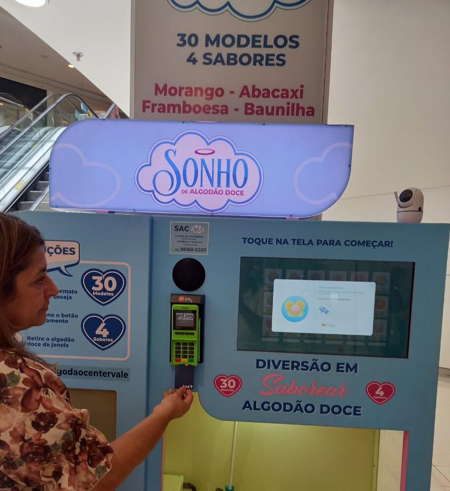 Quais são as formas de pagamento aceitas em vending machines