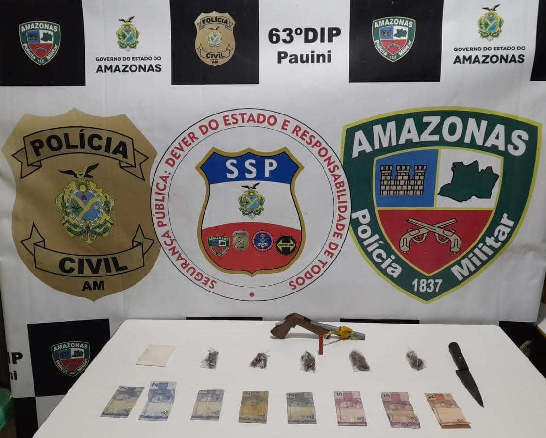 Jovem procurado por homicídio, porte ilegal de arma de fogo e tráfico de drogas é preso em Pauini