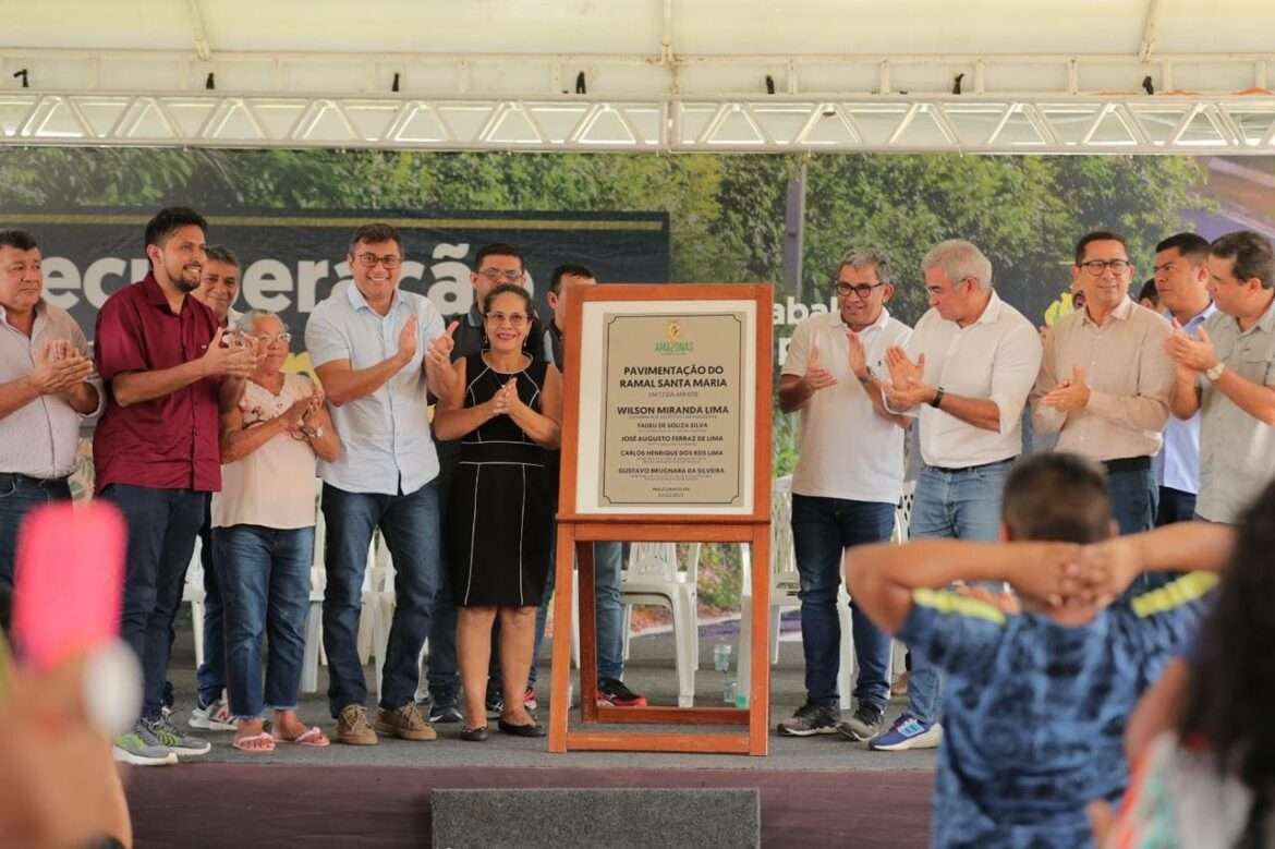 Wilson Lima entrega ramal Santa Maria pavimentado, em Iranduba, e garante mais incentivos para produtores rurais do estado