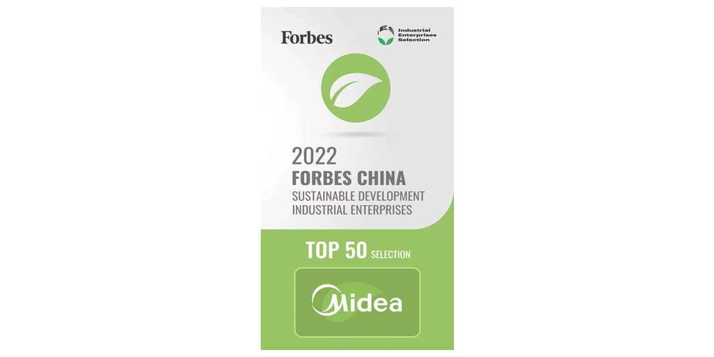 Midea Group entra no top 50 da Forbes China 2022 de empresas industriais mais sustentáveis