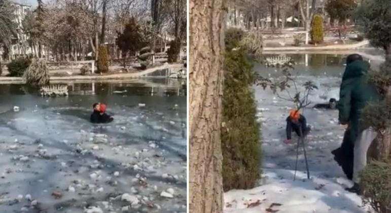 Garota que sobreviveu ao terremoto é resgatada de lago congelado na Turquia