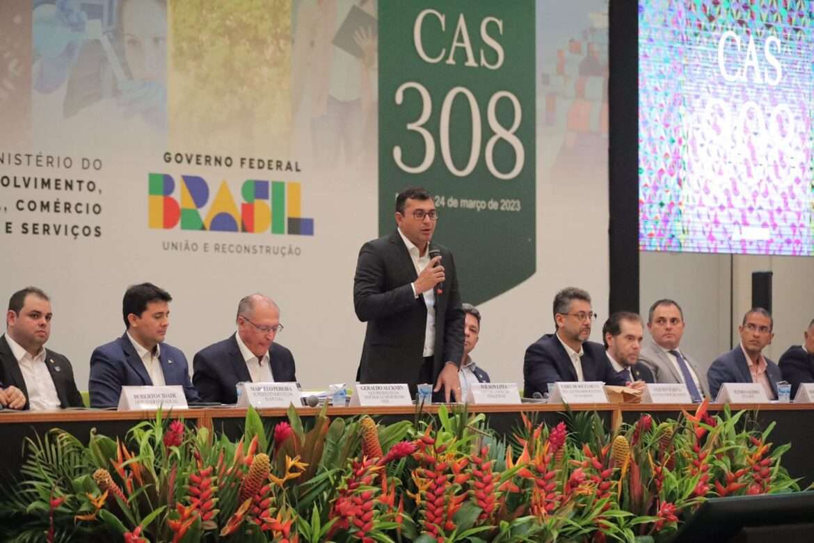 Wilson Lima pede a Alckmin garantias a empregos gerados na ZFM, durante reunião do CAS