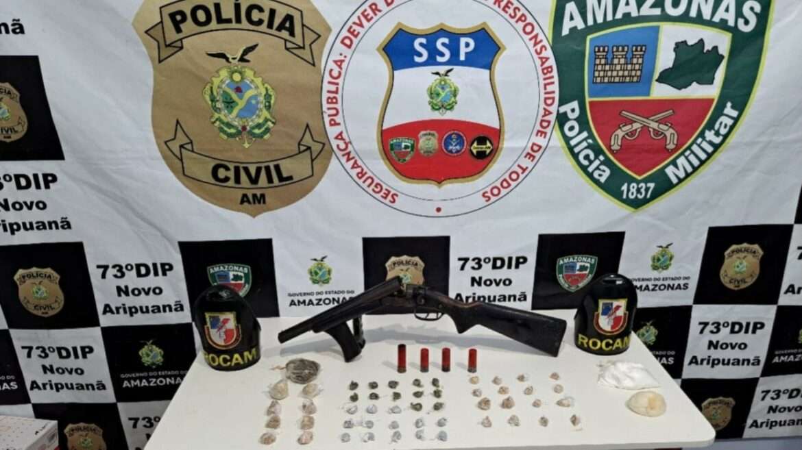 Polícia aperta o cerco e prende drogas armas e munições em Novo Aripuanã