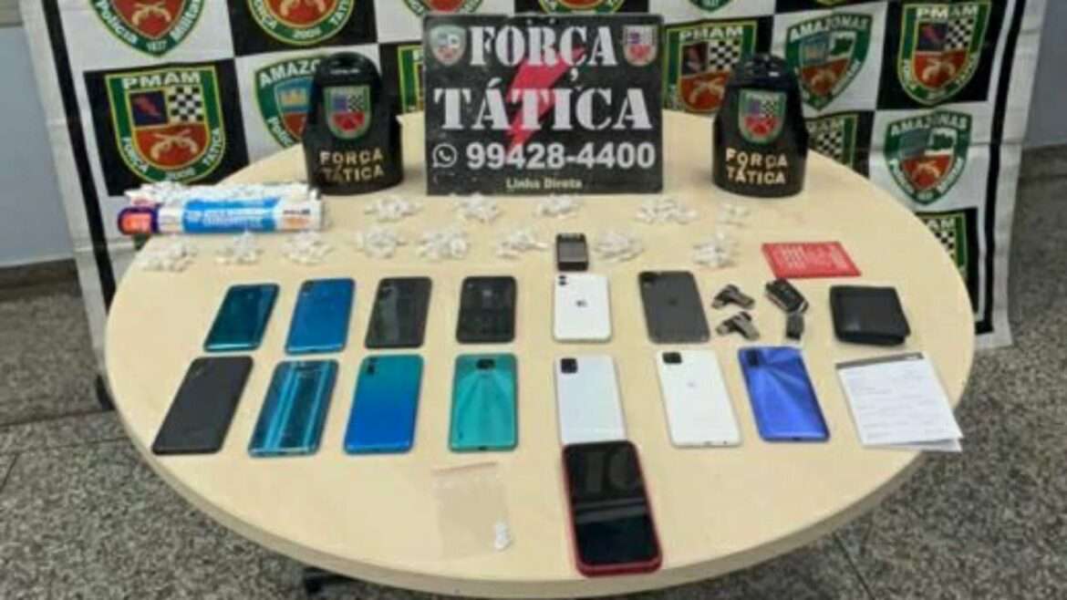 Chefe de quadrilha de receptadores é preso com celulares e drogas no Tarumã