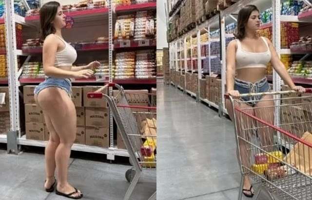 Modelo diz ter sido expulsa de supermercado por usar roupas curtas