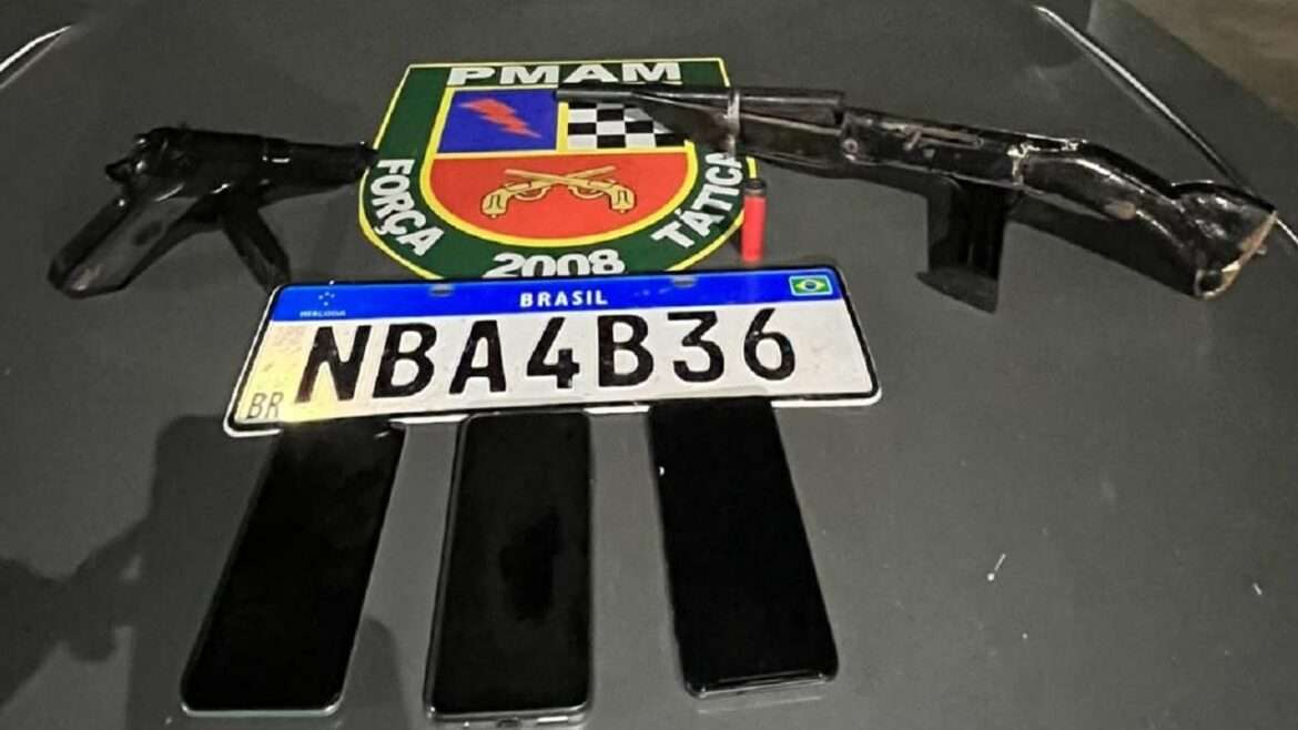 Trio é preso com arma e simulacro em Iranduba