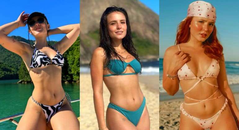 Biquíni de zebra, flor e cereja: Larissa Manoela arrasa nos looks de praia