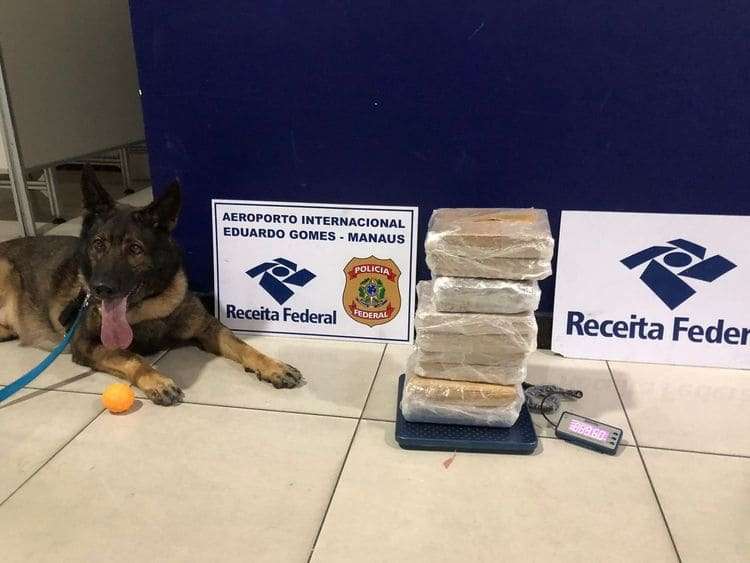 Mais de nove quilos de drogas são apreendidos em mala no aeroporto de Manaus