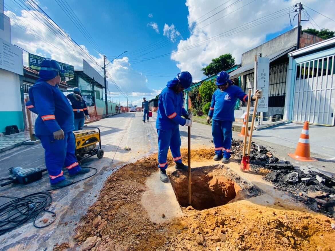 Águas de Manaus inicia modernização de adutora com obra na zona Oeste de Manaus