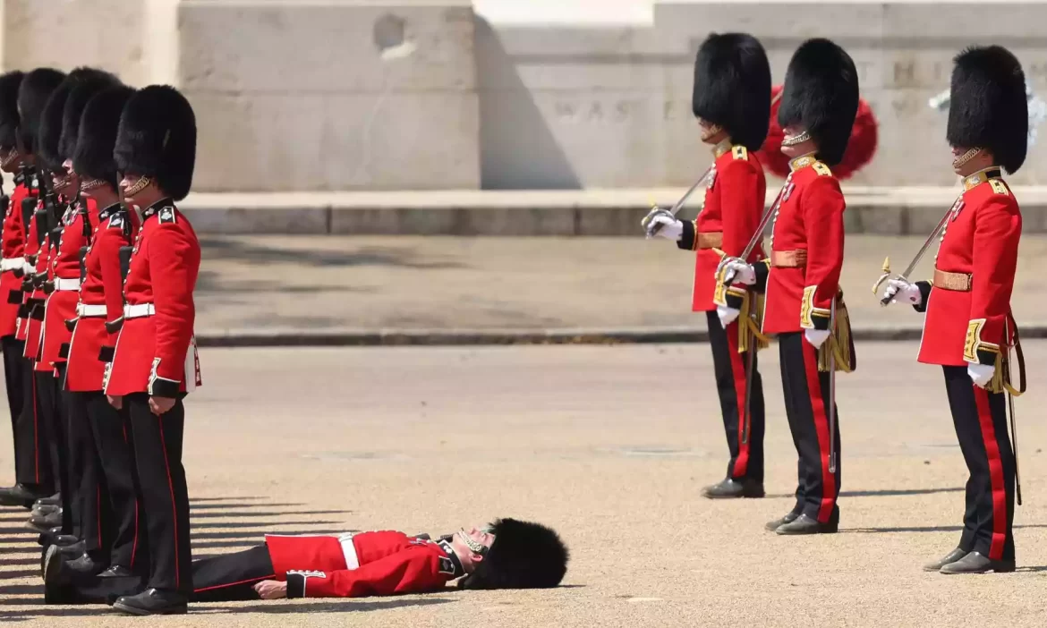 Guardas desmaiam de calor em evento com príncipe William