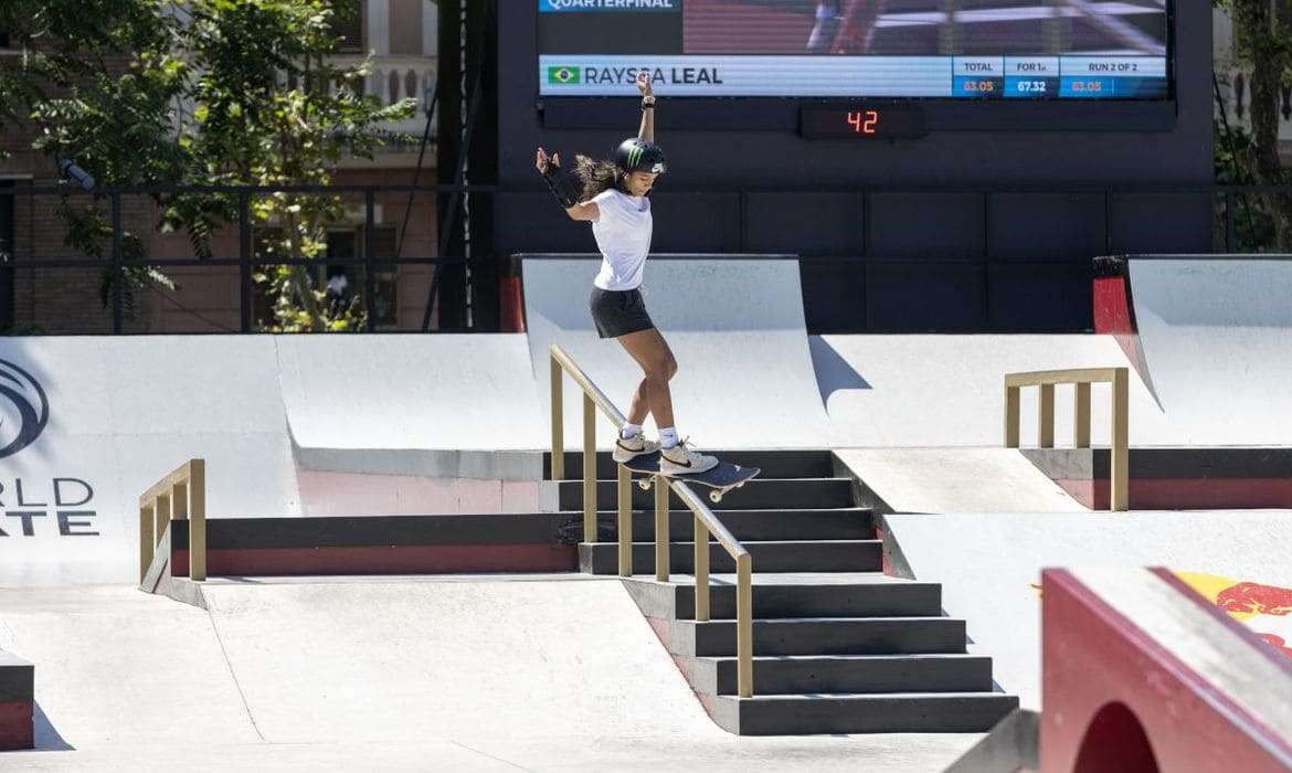 Skate street: Rayssa, Pâmela e Gabi avançam à semi do Pro Tour de Roma