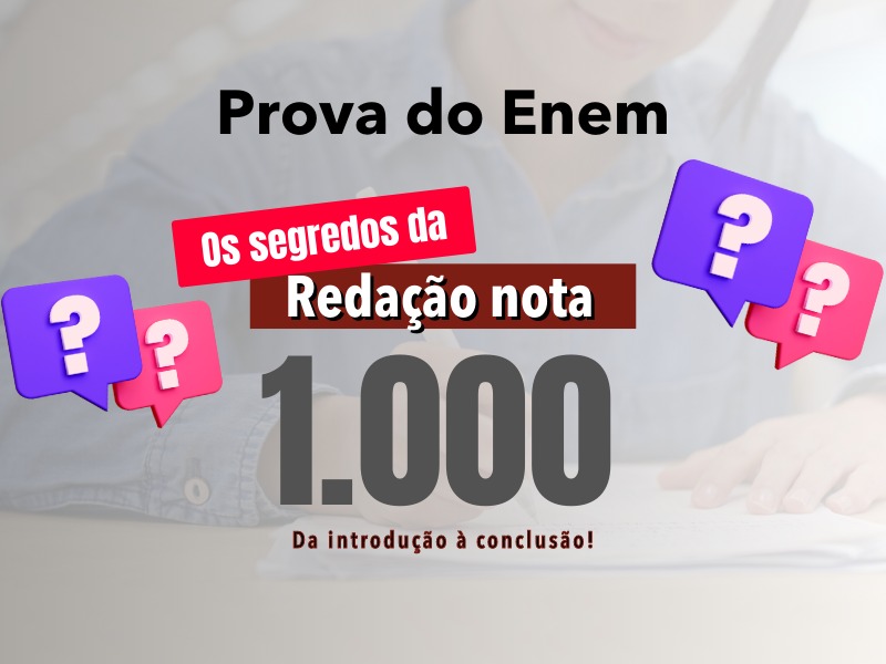 Prova de redação no ENEM é importante para resultado final