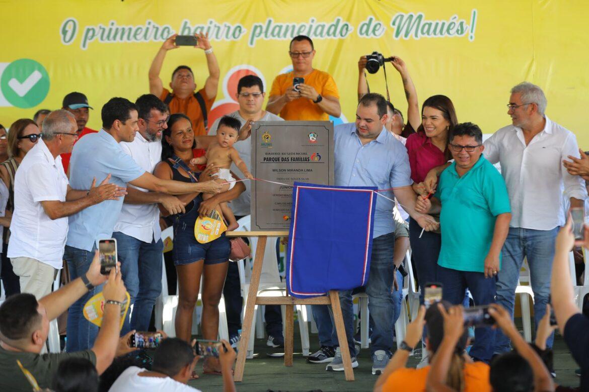 Em Maués, governador Wilson Lima inaugura loteamento na estrada do Guaranatuba