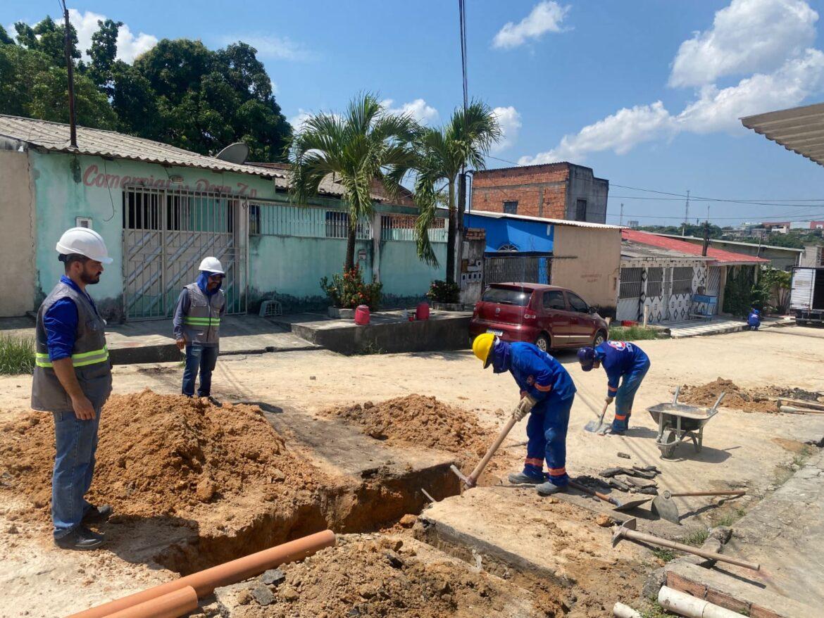 Implantação de rede de esgotamento sanitário em loteamento na zona Norte de Manaus beneficia mais de 20 mil pessoas