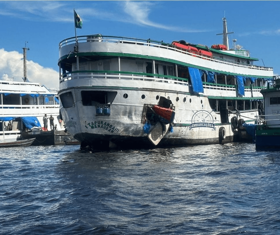 Explosão em barco deixa um morto e oito feridos no Porto de Manaus