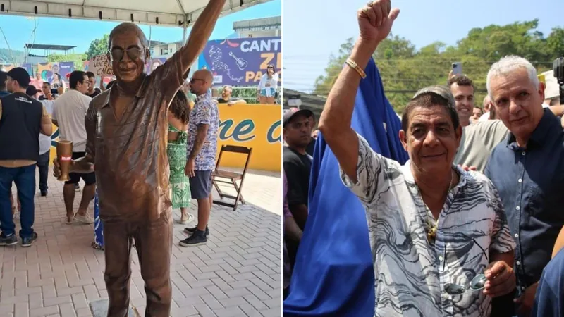 Zeca Pagodinho é homenageado com estátua no Rio de Janeiro