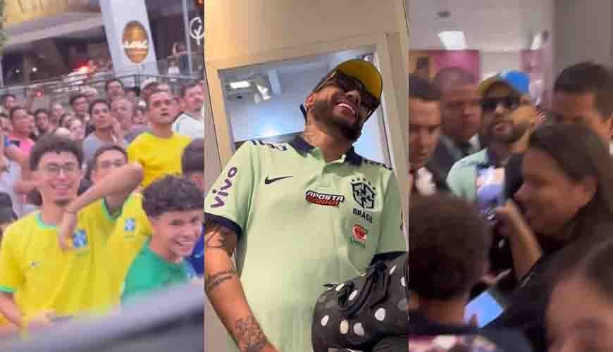 Sósia de Neymar causa tumulto no Shopping Estação; populares o confundem com o jogador