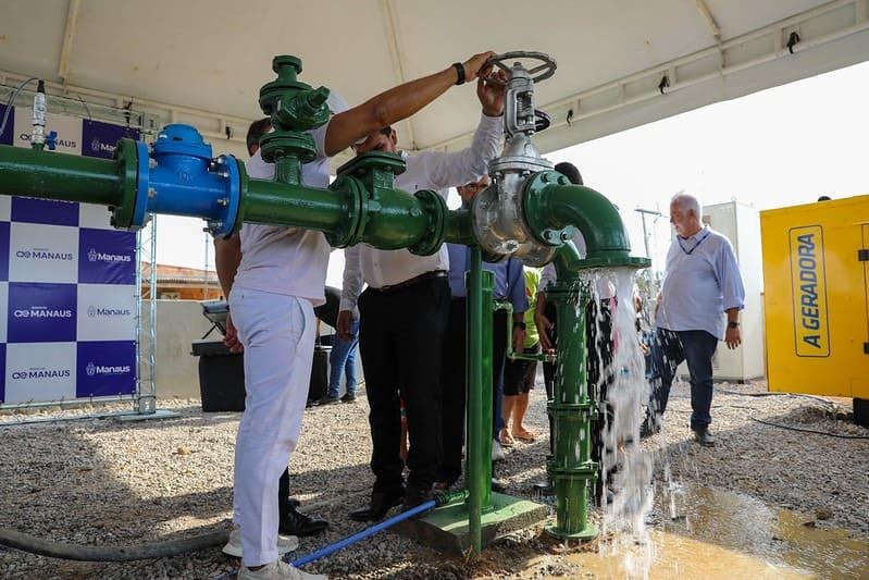 Prefeitura e Águas de Manaus inauguram sistema de abastecimento de água na comunidade Itaporanga