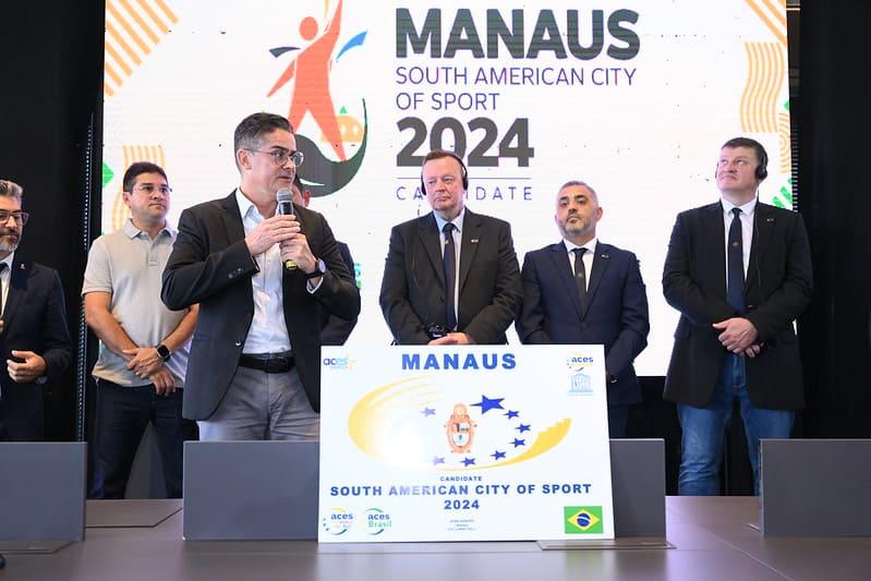 Prefeito ressalta investimento de mais de R$ 67 mi em esporte durante defesa do dossiê da candidatura de Manaus à ‘Cidade Sul-Americana do Desporto’