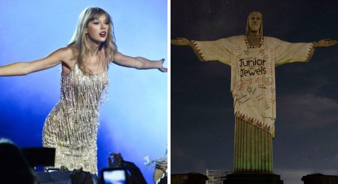Taylor Swift recebe homenagem no Cristo Redentor e imagem repercute internacionalmente